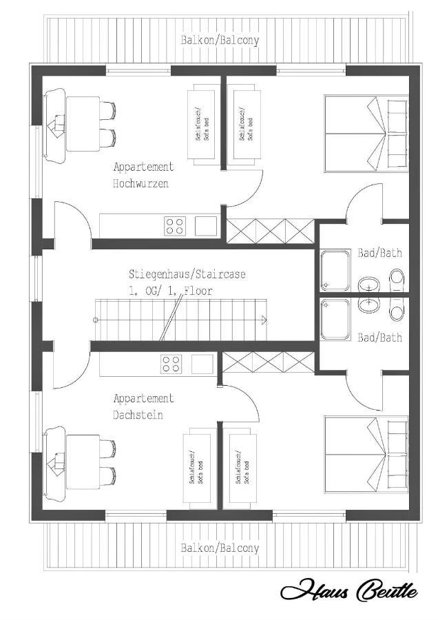 斯拉德明Haus Beutle公寓 外观 照片